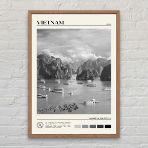 Schwarzweiß, Vietnam Druck, Vietnam Wand, Vietnam Poster, Vietnam Foto, Vietnam Poster Druck, Vietnam Wanddekor, Asia Poster