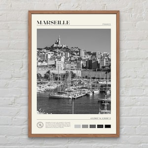 Schwarzweiß, Marseille Druck, Marseille Wandkunst, Marseille Poster, Marseille Foto, Marseille Poster Druck, Marseille Wanddekor