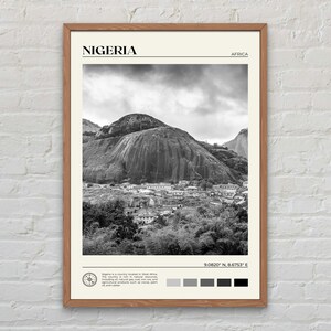 Schwarz und weiß, Nigeria Druck, Nigeria Wandkunst, Nigeria Poster, Nigeria Foto, Nigeria Posterdruck, Nigeria Wanddekor, Afrika Poster