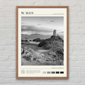 Black and White, Wales Print, Wales Wall Art, Wales Poster, Wales Photo, Wales Poster Print, Wales Wall Decor, Cardiff, Swansea, UK Print