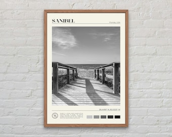 Black and White, Sanibel Print, Sanibel Wall Art, Sanibel Poster, Sanibel Photo, Sanibel Poster Print, Sanibel Wall Decor, Florida Poster