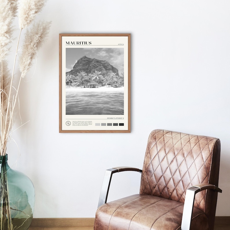 Black and White, Mauritius Print, Mauritius Wall Art, Mauritius Poster, Mauritius Photo, Mauritius Poster Print, Mauritius Decor, Africa image 2