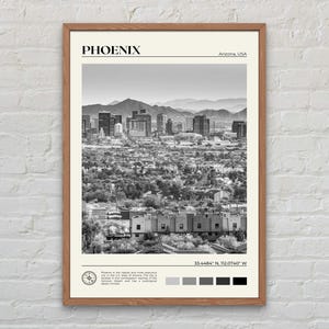 Black and White, Phoenix Print, Phoenix Wall Art, Phoenix Poster, Phoenix Photo, Phoenix Poster Print, Phoenix Wall Decor, Arizona Print