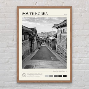 Black and White, South Korea Print, South Korea Art, South Korea Poster, South Korea Photo, South Korea Poster Print, South Korea Decor