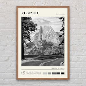 Schwarzweiß, Yosemite Print, Yosemite Wandkunst, Yosemite Poster, Yosemite Foto, Yosemite Poster Druck, Yosemite Wanddekoration, USA