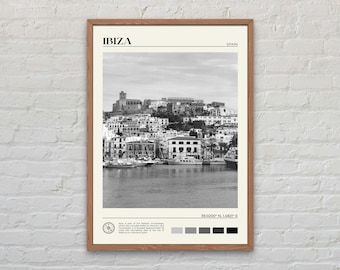 Black and White, Ibiza Print, Ibiza Wall Art, Ibiza Poster, Ibiza Photo, Ibiza Poster Print, Ibiza Wall Decor, Spain Poster Print, Europe