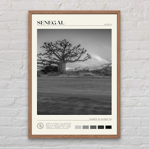 Black and White, Senegal Print, Senegal Wall Art, Senegal Poster, Senegal Poster Print, Senegal Wall Decor, Africa Poster Print