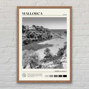 Schwarzweiß, Mallorca Print, Mallorca Wandkunst, Mallorca Poster, Mallorca Foto, Mallorca Poster Druck, Mallorca Decor, Spanien Poster