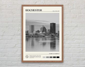 Black and White, Rochester Print, Rochester Wall Art, Rochester Poster, Rochester Photo, Rochester Poster Print, Rochester Decor, New York