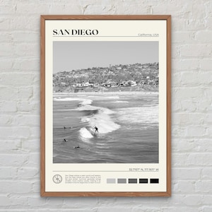 Black and White, San Diego Print, San Diego Wall Art, San Diego Poster, San Diego Photo, San Diego Poster Print, California Poster Print