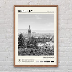 Zwart-wit, Berkeley-print, Berkeley Wall Art, Berkeley-poster, Berkeley-foto, Berkeley-posterafdruk, Berkeley Decor, Californië