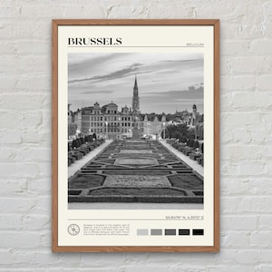 Schwarzweiß, Brüsseler Wandkunst, Brüsseler Wandkunst, Brüssel Poster, Brüssel Foto, Brüssel Poster, Brüssel Dekor, Belgien Druck