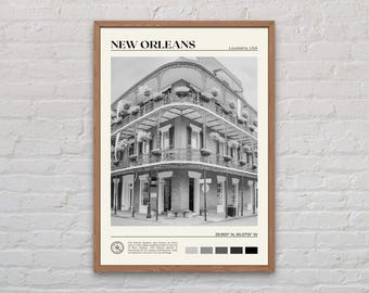 Black and White, New Orleans Print, New Orleans Wall Art, New Orleans Poster, New Orleans Photo, New Orleans Poster Print, United States