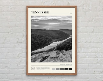 Black and White, Tennessee Print, Tennessee Wall Art, Tennessee Poster, Tennessee Photo, Tennessee Poster Print, Tennessee Wall Decor, USA