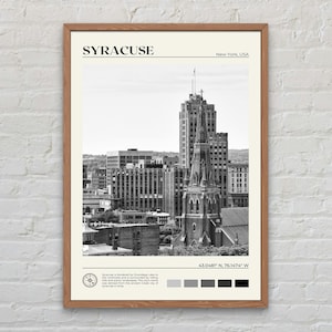 Black and White, Syracuse Print, Syracuse Wall Art, Syracuse Poster, Syracuse Photo, Syracuse Poster Print, Syracuse Decor, New York Print