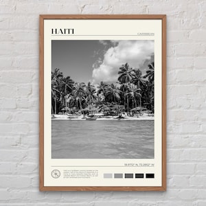 Black and White, Haiti Print, Haiti Wall Art, Haiti Poster, Haiti Photo, Haiti Poster Print, Haiti Wall Decor, Haiti Beach, Caribbean