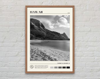 Black and White, Hawaii Print, Hawaii Wall Art, Hawaii Poster, Hawaii Photo, Hawaii Poster Print, Hawaii Wall Decor, Hawaiian Islands