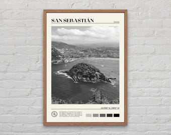 Black and White, San Sebastiàn Print, San Sebastiàn Wall Art, San Sebastiàn Poster, San Sebastiàn Photo, San Sebastiàn Wall Decor, Spain