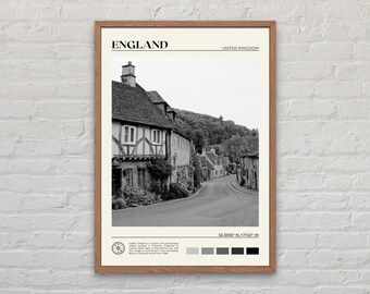 Black and White, England Print, England Wall Art, England Poster, England Photo, England Poster Print, England Wall Decor, UK Print