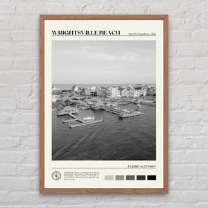 Black and White, Wrightsville Beach Print, Wrightsville Beach Art, Wrightsville Beach Poster, Wrightsville Beach Photo, North Carolina