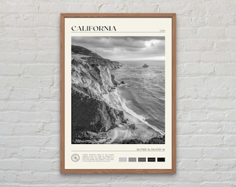 Black and White, California Print, California Wall Art, California Poster, California Photo, California Poster Print, California Decor