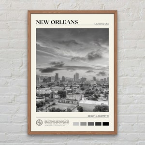 Schwarzweiß, New Orleans Druck, New Orleans Wandkunst, New Orleans Poster, New Orleans Foto, New Orleans Poster Druck, Vereinigte Staaten