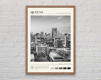 Queens Print, Queens Wandkunst, Queens Poster, Queens Foto, Queens Poster Print, Queens Wanddekor, New York Poster Print