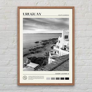 Black and White, Uruguay Print, Uruguay Wall Art, Uruguay Poster, Uruguay Photo, Uruguay Poster Print, Uruguay Wall Decor, South America