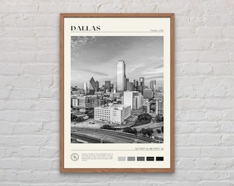 Black and White, Dallas Print, Dallas Wall Art, Dallas Poster, Dallas Photo, Dallas Poster Print, Dallas Wall Decor, Texas, United States