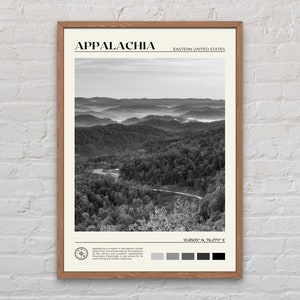 Black and White, Appalachia Print, Appalachia Wall Art, Appalachia Poster, Appalachia Photo, Appalachia Poster Print, Appalachia Decor