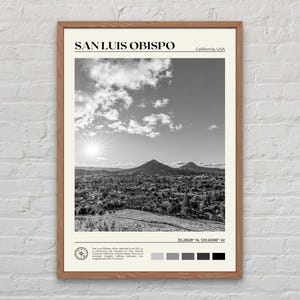 Black and White, San Luis Obispo Print, San Luis Obispo Wall Art, San Luis Obispo Poster, San Luis Obispo Photo, California Poster Print