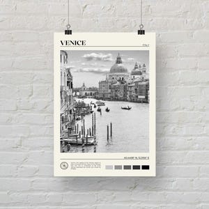 Black and White, Venice Print, Venice Wall Art, Venice Poster, Venice Photo, Venice Poster Print, Venice Wall Decor, Italy Poster Print image 5
