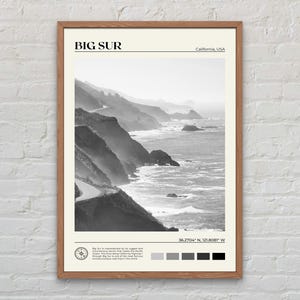 Black and White, Big Sur Print, Big Sur Wall Art, Big Sur Poster, Big Sur Photo, Big Sur Poster Print, Big Sur Decor, California Print