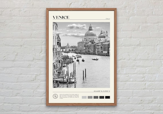 Black and White, Venice Print, Venice Wall Art, Venice Poster, Venice Photo, Venice Poster Print, Venice Wall Decor, Italy Poster Print