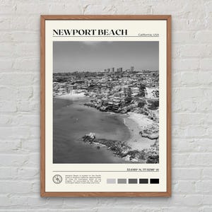 Black and White, Newport Beach Print, Newport Beach Wall Art, Newport Beach Poster, Newport Beach Photo, Newport Beach Decor, California