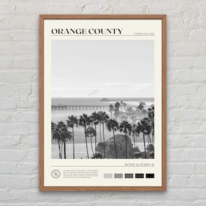 Noir et blanc, impression d'Orange County, art mural d'Orange County, affiche d'Orange County, impression d'affiche d'Orange County, photo d'Orange County, États-Unis