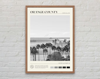 Black and White, Orange County Print, Orange County Wall Art, Orange County Poster, Orange County Poster Print, Orange County Photo, USA