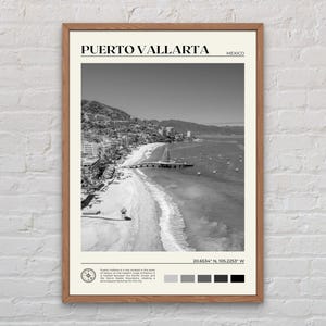 Black and White, Puerto Vallarta Print, Puerto Vallarta Wall Art, Puerto Vallarta Poster, Puerto Vallarta Photo, Puerto Vallarta Decor