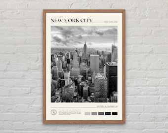 Schwarz und weiß, New York City Druck, New York City Wandkunst, New York City Poster, New York City Foto, New York City Poster Druck