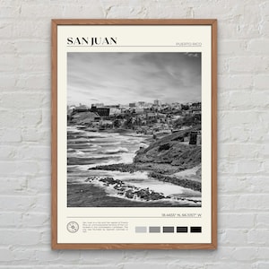 Black and White, San Juan Print, San Juan Wall Art, San Juan Poster, San Juan Photo, San Juan Poster Print, San Juan Decor, Puerto Rico