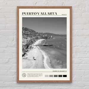 Schwarzweiß, Puerto Vallarta Druck, Puerto Vallarta Wandkunst, Puerto Vallarta Poster, Puerto Vallarta Foto, Puerto Vallarta Dekor