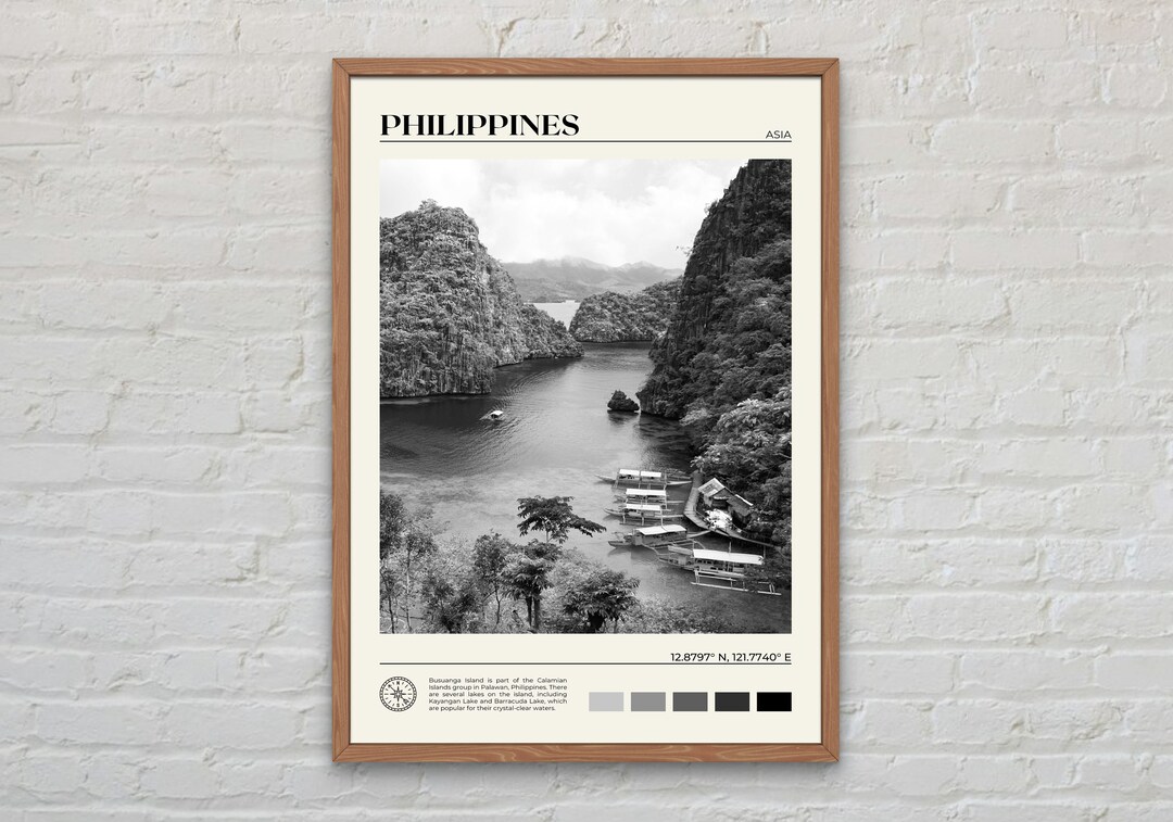Black And White Philippines Print Philippines Art Philippines Poster 