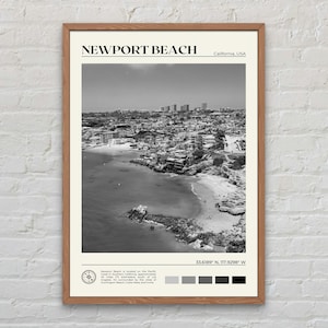 Black and White, Newport Beach Print, Newport Beach Wall Art, Newport Beach Poster, Newport Beach Photo, Newport Beach Decor, California