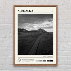 Black and White, Nebraska Print, Nebraska Wall Art, Nebraska Poster, Nebraska Photo, Nebraska Poster Print, Nebraska Wall Decor, USA Print