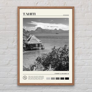 Black and White, Tahiti Print, Tahiti Art, Tahiti Poster, Tahiti Photo, Tahiti Poster Print, Tahiti Wall Decor, Oceania Poster Print