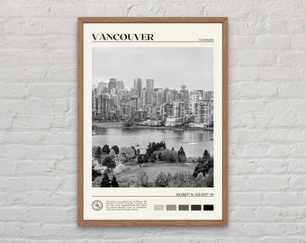 Black and White, Vancouver Print, Vancouver Wall Art, Vancouver Poster, Vancouver Photo, Vancouver Poster Print, Vancouver Decor, Canada