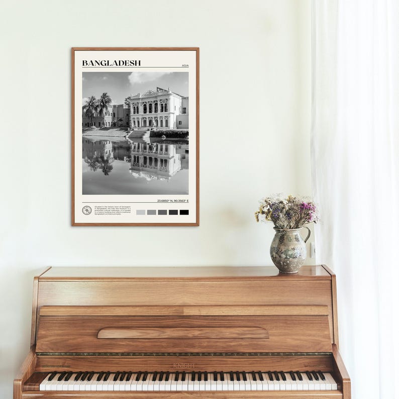 Black and White, Bangladesh Print, Bangladesh Wall Art, Bangladesh Poster, Bangladesh Photo, Bangladesh Poster Print, Bangladesh Decor image 4