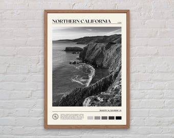 Black and White, Northern California Print, California Wall Art, Northern California Poster, California Photo, California Poster Print