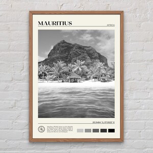 Black and White, Mauritius Print, Mauritius Wall Art, Mauritius Poster, Mauritius Photo, Mauritius Poster Print, Mauritius Decor, Africa image 1
