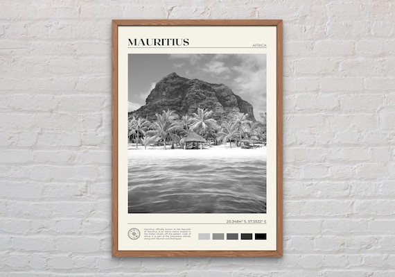 Black and White, Mauritius Print, Mauritius Wall Art, Mauritius Poster, Mauritius Photo, Mauritius Poster Print, Mauritius Decor, Africa